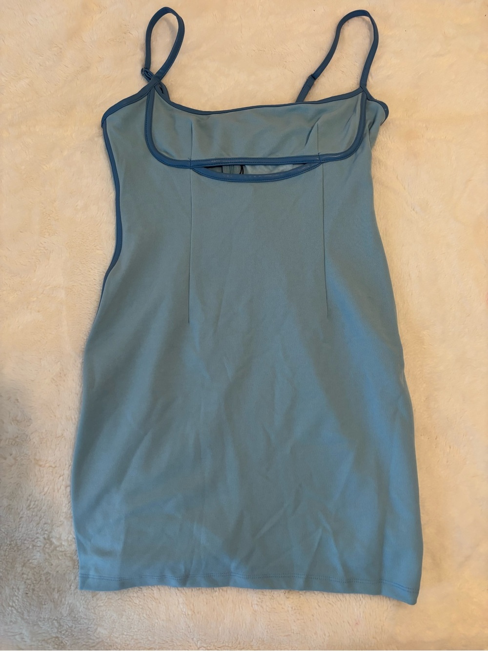 Hello Molly Dusty Blue Spaghetti Strap Camisole Dress